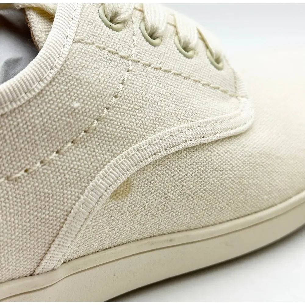 STEVE MADDEN Mens Fenta Casual Sneakers Size 8.5 M Cream White Fabric NIB
